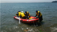 消防団合同ボート操船訓練
